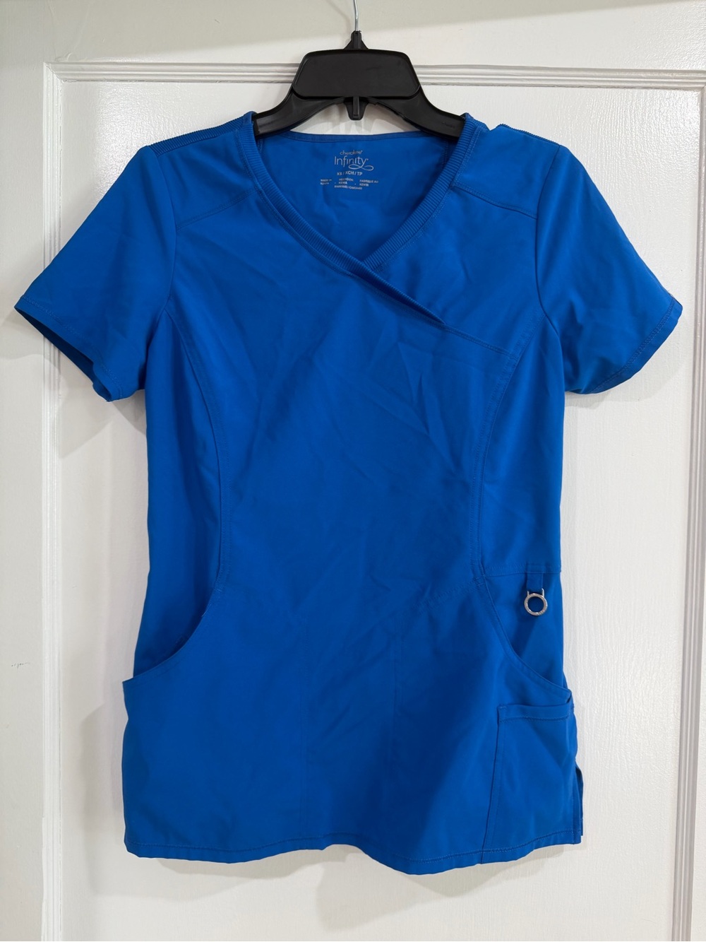 Cherokee Royal Blue V-Neck Short Sleeve Scrub Top XS